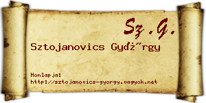 Sztojanovics György névjegykártya